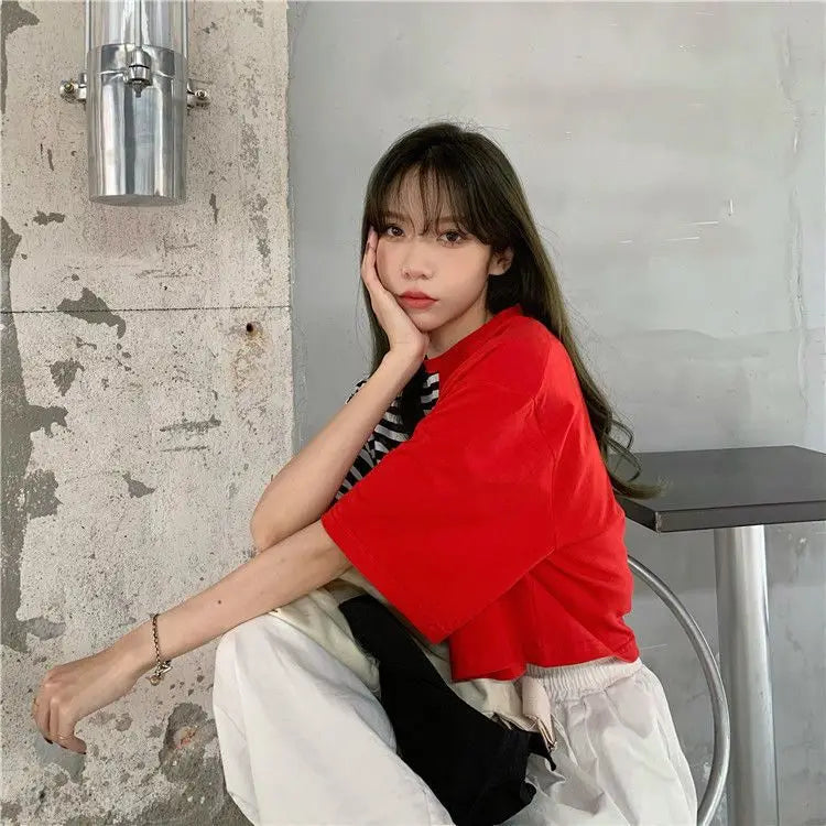 Trapwear Anime panel – Short Sleeved T Shirt Women 2024 New Summer Design White Spl
