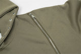 Hip Hop Punk Hoodie Sweatshirt 2023 Autumn Zipper Design Solid Color H
