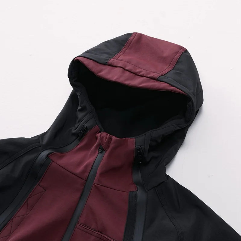 Brand New 2023 Mens under my car Armor zipper Parkas Windproof hooded jacket Tatting Purple Multiple pockets outdoor Wear #350