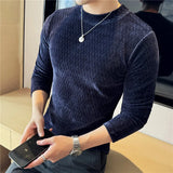 Skatercore Graphic tee – Autumn Winter Semi Turtleneck Stretch Slim Fit Long Sleeve T