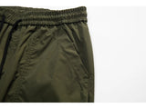 multi pocket mens wide leg straight cargo pants korean fashion track pants male casual loose mopping trousers four seasons unique cargo style 1034
