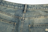 y2k streetwear side zipper buckle baggy pencil jeansfor menwshed hole ripped distressed pantalones hombre loose denim trousers unique jeans style 548