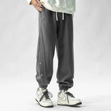 Autumn Casual Joggers Sports Pants Mens High Street Baggy Breasted Trousers