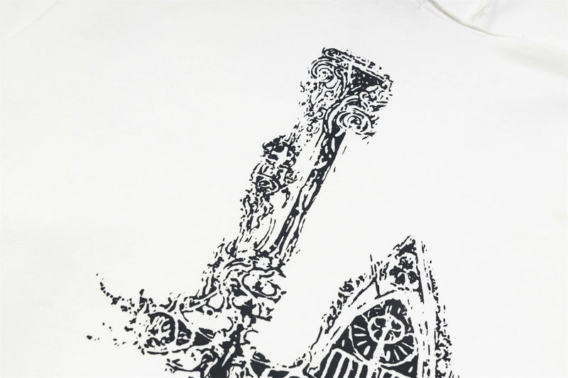 Trapwear Streetwear – 24Ss Thug Club High Street Dragon Print Cotton Casual Oversi – Streetwear Fashion for Men & Women