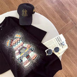 Vaporwave Streetwear – Chic Diamonds Bear Embroidery Cute T Shirts 5Xl Oversized Lo – Modern Streetwear for Everyone