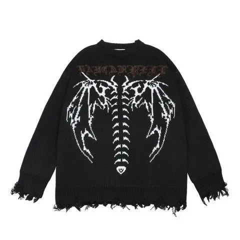 y2k flame knit sweater in soft cotton blend for fashion-forward fall wardrobes, ideal for men’s fashion and seasonal streetwe