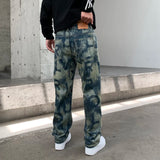 men loose casual american high street hip hop vibe printed denim baggy jeans pants man streetwear ripped jeans trousers vintage washed jeans