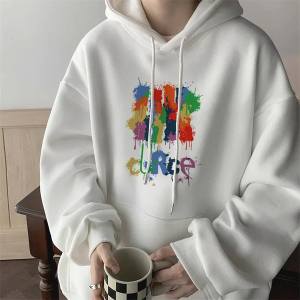 Autumn Graffiti Letter Hooded Sweatshirts Men's Design Graphic Printed Hoodies New Hip Hop Fashion Hoody Y2K