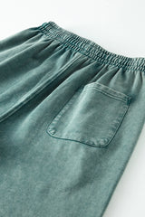 high street dark distressed vintage baggy joggers pants ins versatile drawstring sports pants men washing wax dyeing sweatpants unique joggers style 3209