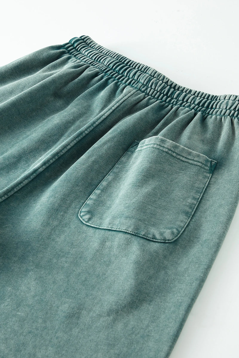 high street dark distressed vintage baggy joggers pants ins versatile drawstring sports pants men washing wax dyeing sweatpants unique joggers style 3209