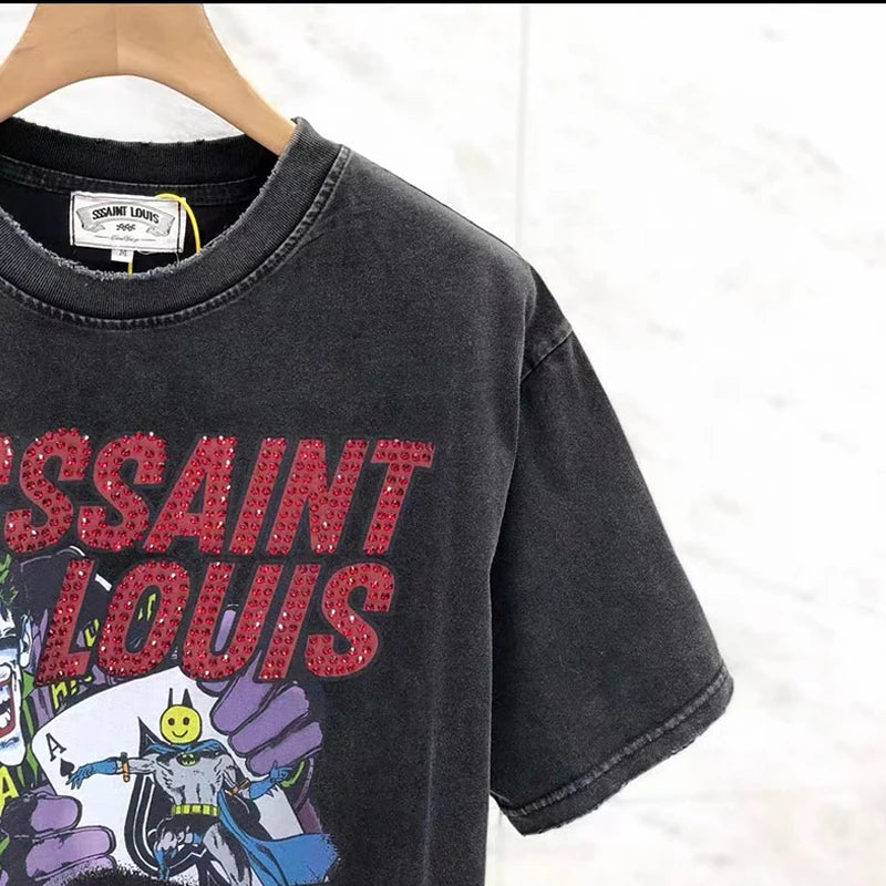 Y2K Graphic Tee – 2024Ss Saint Louis T Shirts Men Woman Good Quality Cotton Lo – Urban Streetwear for Men & Women