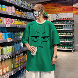 Skatercore Oversized shirt – Waffle Short Sleeved T Shirt For Men 2024 New Couple Wear In