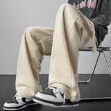 winter thickened pants men warm oversized wide leg pants men streetwear loose straight pants mens black beige thick trousers urban fashion pants