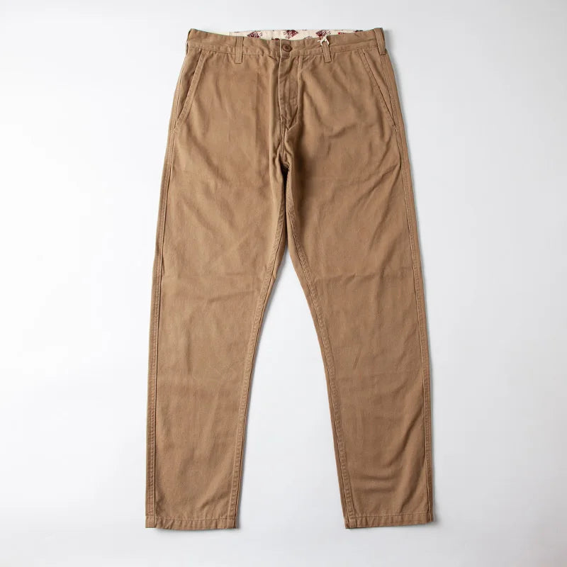 autumn winter heavyweight pure cotton thick american retro workwear khaki pants business casual mens basic solid color pants unique default style 1079