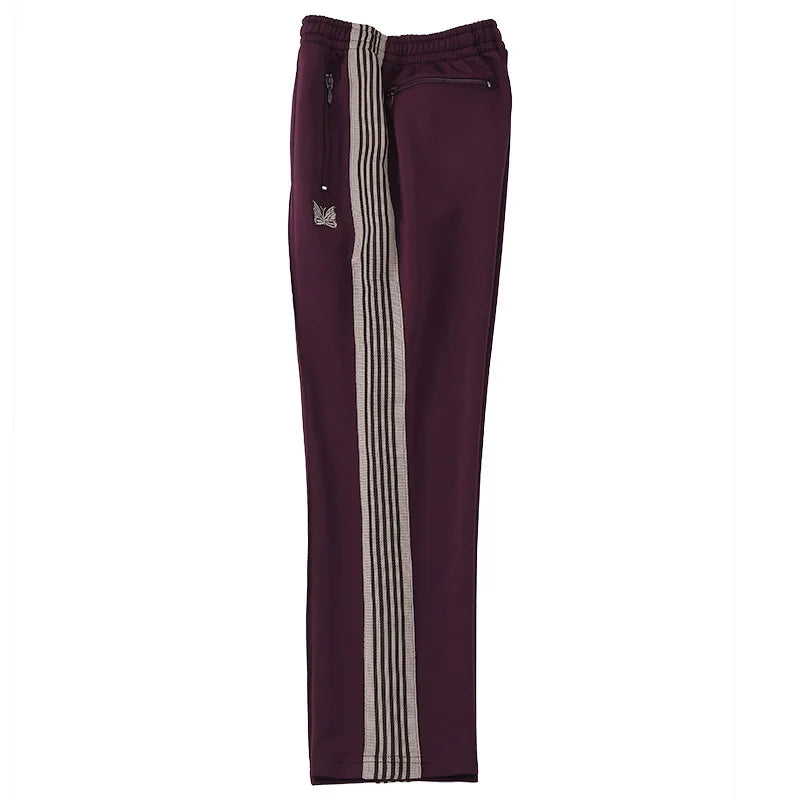 rose red embroidery pants casual men woman loose retro side edge weaving sweatpants trousers straight leg pants unique joggers style 4926