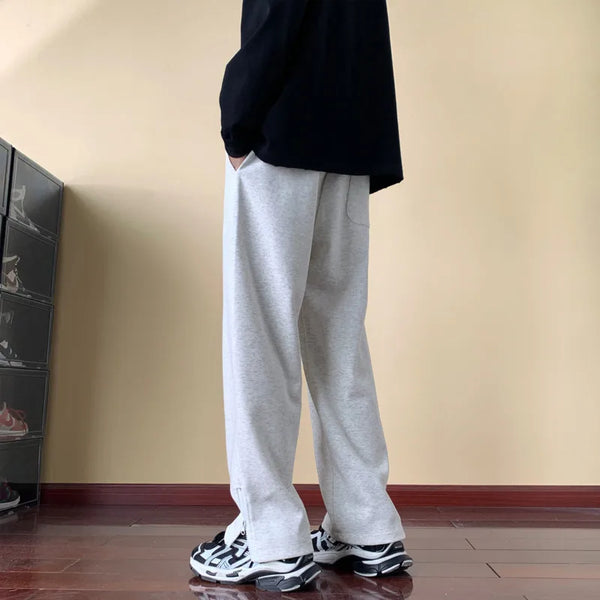 autumn sports pants men oversized casual wide leg pants men streetwear sweatpants loose straight pants mens joggers trousers relaxed fit joggers