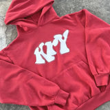 y2k goth trend letter print oversized pullover men's 2024 streetwear casual Harajuku loose versatile sweatshirt hoodie top