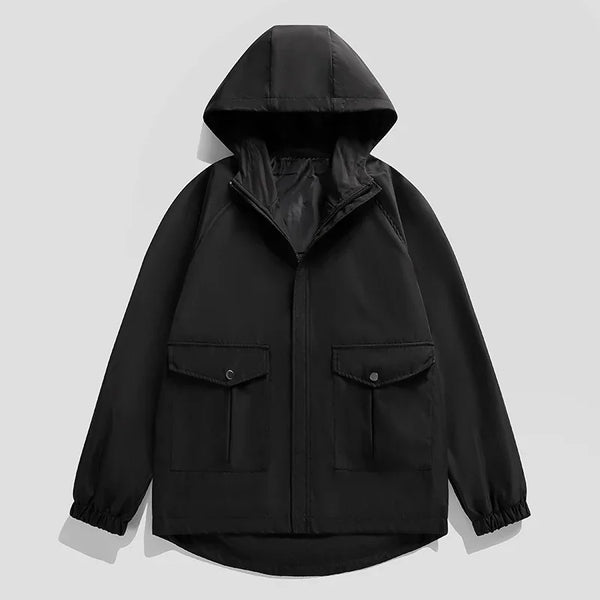 Leather Panel Streetwear Jacket Daily Fit Staple