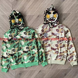 Towel Embroidered Cartoon Camouflage Glo Gang The Glory Full Zip Hoodi