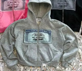 Printed Personalized Patterns Street Style Street Hooded Cardigan Long