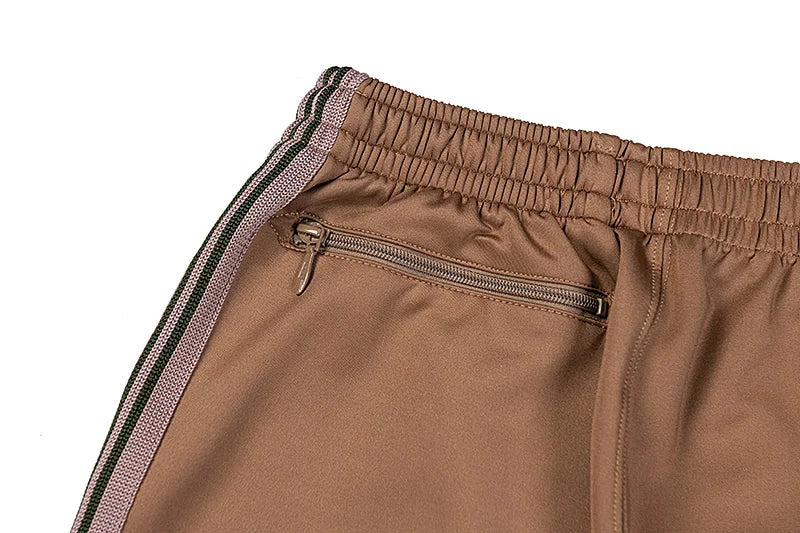 good quality brown motion casual pants men woman lovers trend side edge weaving embroidery drawstring loose trousers unique default style 5004