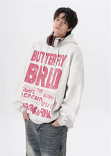 Men's Soft Knit Zip-Up Sweater – American Street Mottled Letter Print Hoodies For Men 2024 New Hip Hop Fashion Hooded Sweatshirt Couple Y2K Vintage Hoodie | Zip Knit Drop #166