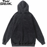 Harajuku aesthetic drop featuring greg kanye double layer heavyweight fit hooded pullover with raw edges sweater grey