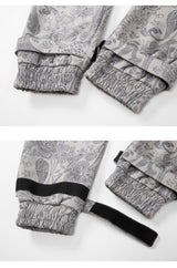 hip hop loose fit elastic waist pants fashion paisy ankle pants mens casual letter embroidery drewstring sportwear pants joggers unique joggers style 3538