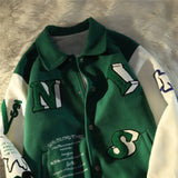 Retro Baseball Jacket for Men Cold Weather Jacket