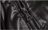 Winter American Fake Two Pieces Parkas Mens Heavy Weight Thicken Hip Hop PU Leather Cotton Jacket Trend Loose Motorcycle Coats