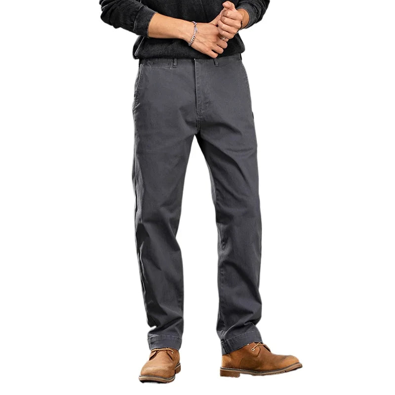 men american retro handsome loose casual business pure cotton pants japanese amikaji fashion straight cargo pant trouser combat utility trousers