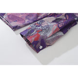 Dark Icon Full Printing Oversized Men's Blouse Turn-down Collar Shirts for Men Long Sleeve