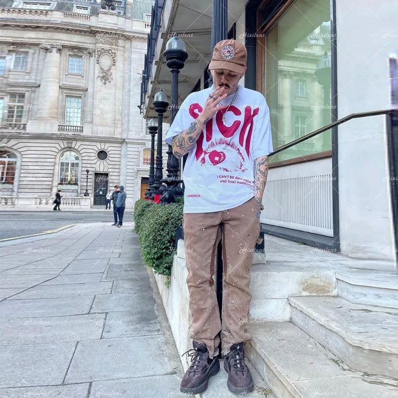 Cyberpunk Graphic tee – Hip Hop Men Summer Gothic Harajuku Punk Loose Men Women T Sh