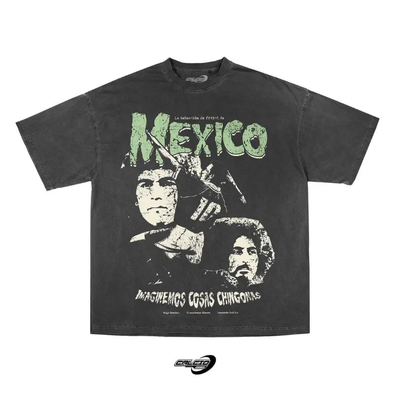Trapwear Streetwear top – European And American Football Anime Portrait Print Top Men