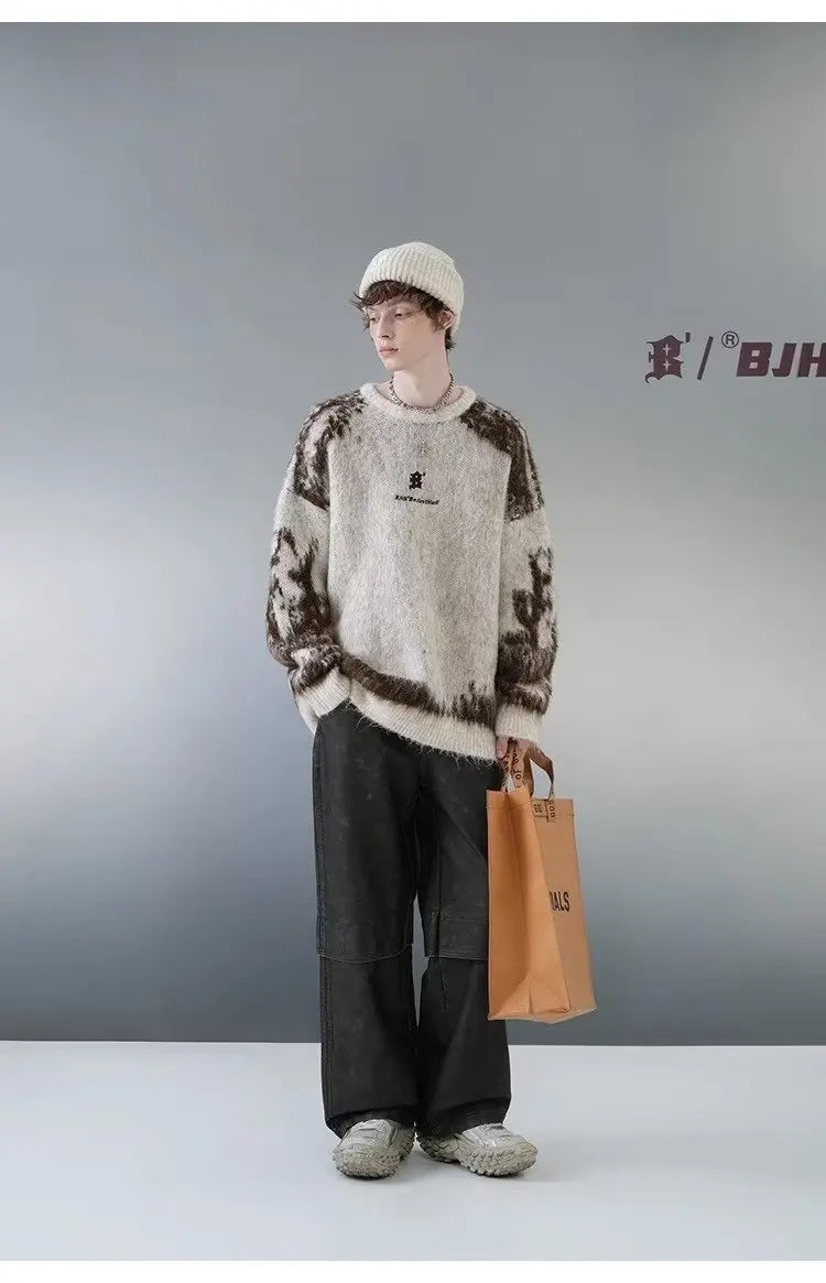 y2k fire graphic sweater, edgy streetwear for bold fashion-forward winter outfits, mens fashion layer for modern streetwear c