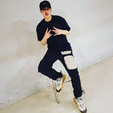 urban streetwear cactus jack cargo joggers pants harajuku hip hop multi pocket loose casual cargo sweatpants men baggy relaxed fit joggers