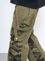 men patchwork camouflage cargo pants streetwear side pockets harajuku joggers unisex hip hop baggy loose straight flare trousers relaxed fit joggers
