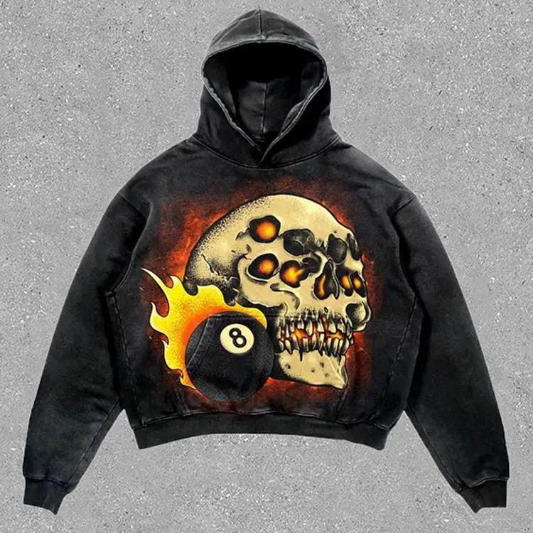 Sadcore Shirt – Harajuku Oversized Vintage Surprised Mummy Print Hoodies – Streetwear Fashion for Men & Women