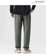 japanese casual pants mens spring autumn loose fashion solid color simple elastic waist sports pants man harem trousers unique default style 2274
