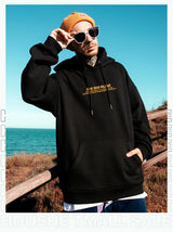 Autumn Dancing Lion Print Hooded Sweatshirts Hombre Hip Hop Fleece