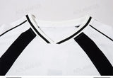Glitchcore Aesthetic piece – Men T Shirts Patchwork V Neck Short Sleeve T Shirt High Stre