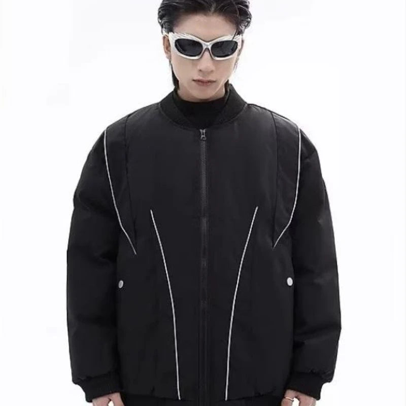 Winter Thickening Flying Baseball Uniform Solid Multi Pocket Simplicity Warm Cotton Jacket 2024 New Streetwear Male Parkas