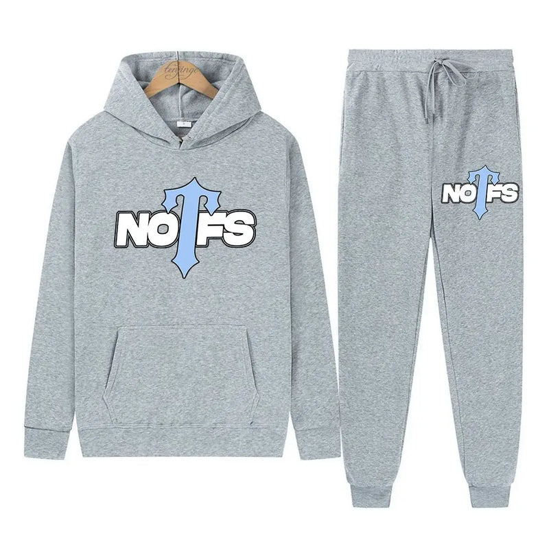 2024 American retro INS light gray street printed letter sweatshirt men and women in winter popular niche loose casual hoodie