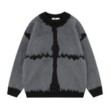 imitation mink fur antarctic velvet knit sweaters winter mens mohair knitwears oversized street wear round neck long sleeve streetwear fashion hoodie, aesthetic street look hoodie, urban wear with bold artwork