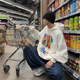 Autumn Graffiti Letter Hooded Sweatshirts Men's Design Graphic Printed Hoodies New Hip Hop Fashion Hoody Y2K