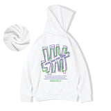 Retro Graffiti Letter Print Letter Pullover Hoodies Mens Streetwear