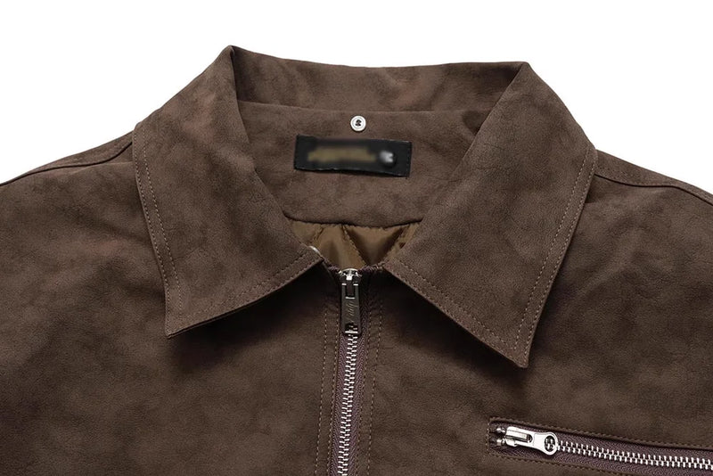 2023 Winter Vintage Casual PU Leather Jacket Men's Streetwear Hip Hop Parka Oversized Harajuku Loose Parkas Thick Warm Coats
