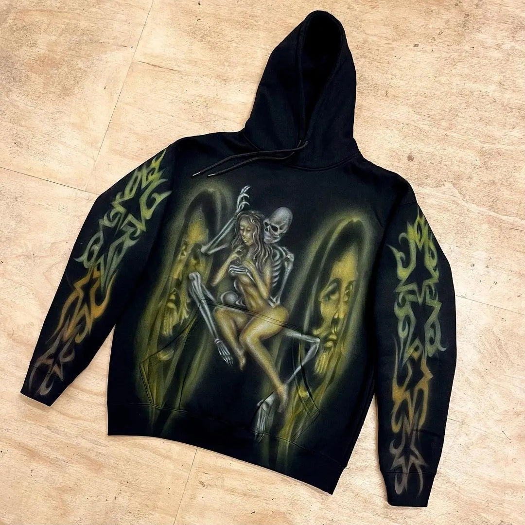 Y2K Womens Clothing Hoodies Sweatshirt Long Sleeve Pullover High Stree