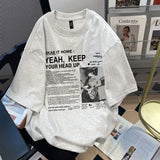 Cyberpunk Crying angel – American High Street Men And Women Trendy Letter Print Round