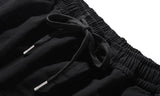 hip hop loose fit elastic waist cargo pants side big pocket ankle pants with belt mens drewstring military sweatpants joggers unique joggers style 4651